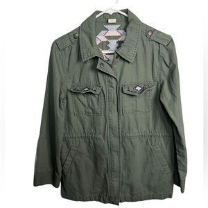 Wild Pearl Olive Green Utility Jacket